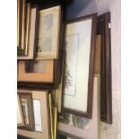 Selection of various framed watercolours, oils and prints.