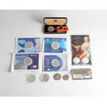 A collection of silver £2 coins dating from 1998 to 2005, together with a restrike 1780 Maria