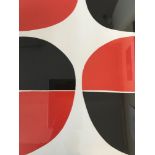 TERRY FROST. A framed screen print, titled ‘June, Red and Black’, dated 1991,:abstract