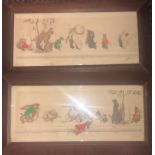 BORIS O'KLEIN. A pair of framed, glazed etchings, Dirty Dogs Of Paris, 55cm x 29cm.