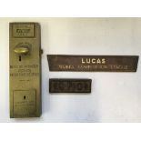 A Cero patent Coopers Ltd Gt. Yarmouth penny slot brass public toilet lock, with a Lucas works