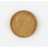 A young head Victoria 1880 full sovereign, Melbourne mint.