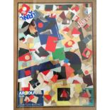 GEORGE HOLT (1924-2005). Framed, signed verso, titled ‘Its Raining (Jane)’, 1976/8, paper collage