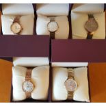 *Five boxed Accurist wrist watches, numbered 8017, 8154, 8149, 8182 and 8174. IMPORTANT: Online