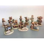 Ten Goebel Hummel figurines. IMPORTANT: Online viewing and bidding only. No in person collections,