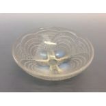 A Renée Lalique small glass bowl cockle design, diameter 13.5cm. IMPORTANT: Online viewing and