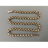 A 9ct gold link chain necklace. Total weight 14 grams. IMPORTANT: Online viewing and bidding only.