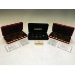 Three Pobjoy Mint Isle of Man 1979 Millennium of Tynwald six-coin proof sets, one silver, two