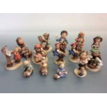 Fourteen Goebel Hummel figurines. IMPORTANT: Online viewing and bidding only. No in person