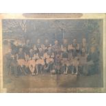 Six Aston Villa team photographs, one large framed, season 1896-97, five small, seasons 1900-01,