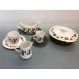 Small Beswick Metric tea set, twenty six pieces, one cup chipped to rim. IMPORTANT: Online viewing
