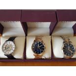 *Three boxed Accurist wrist watches, to include a skeleton example numbered 7701 and two chronograph