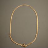 A yellow gold chain, marked 375 approx. length 50cms, approx. weight 11.0gms. IMPORTANT: Online