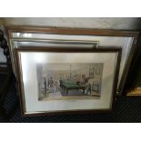 Various framed prints and watercolours to include Roy Parry cricket print. IMPORTANT: Online viewing