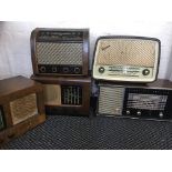 Five radios, including a Ferguson Thorn 382U, G.E.C. BC5445, PYE Cambridge 1101A, PYE Cambridge