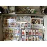 A suitcase containing various cigarette cards. IMPORTANT: Online viewing and bidding only. No in