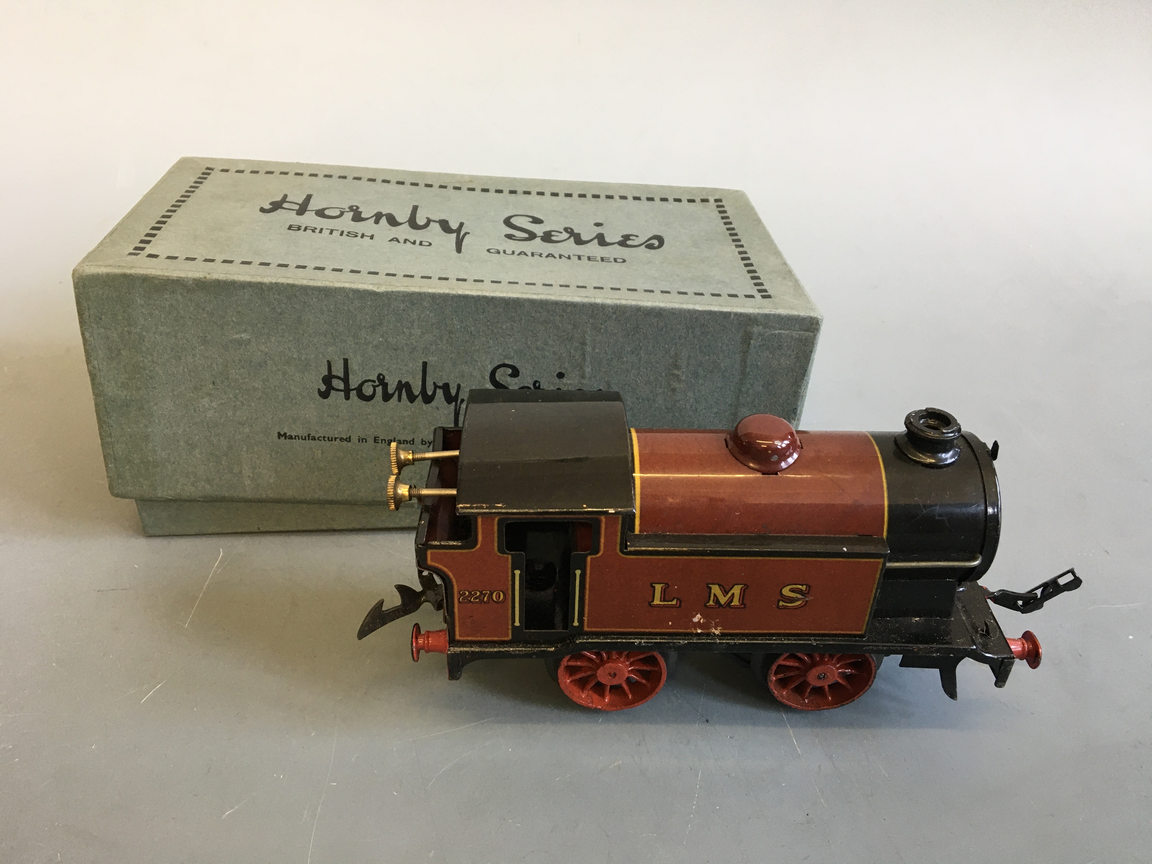 A Hornby L475 M3 tank locomotive LMS, in box. IMPORTANT: Online viewing and bidding only. No in