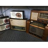 Seven radios, including an Alba, G. Marconi, Ferguson Thorn 383A, with two Philips B2G81U and one