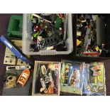 Selection of various Lego including Star Wars, pirate, railway, police boat, etc, with manuals.