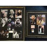 *Framed signed photos and signatures of Dr Who cast members including Jon Pertwee, Bernard Cribbins,