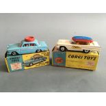 Corgi 236 Austin A60 De Luxe Saloon Motor School Car with a 430 Bermuda Taxi, both boxed. IMPORTANT: