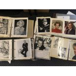 A collection of six albums containing signed photographs, including Elizabeth Taylor and Richard