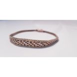 A 9ct tri-coloured gold patterned bracelet, approx. weight 9.9gms IMPORTANT: Online viewing and
