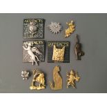Nine Jonette Jewelry cat pin brooches and one badge. IMPORTANT: Online viewing and bidding only.