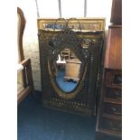 Two gilt framed bevel edged mirrors