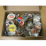 *A collection of various pin badges.