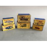 Six Matchbox model vehicles 23, 41, 45, 58, Y-14 and Y-16, all boxed. IMPORTANT: Online viewing