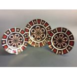Three Royal Crown Derby Amari pattern plates. IMPORTANT: Online viewing and bidding only. No in