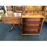 A mahogany set of bookshelves