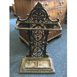 A Falkirk 19th century painted black cast iron stick stand