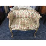 A 19th century French carved framed and gilded chair. IMPORTANT: Online viewing and bidding only.