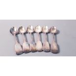 A selection of six silver hallmarked tea-spoons. IMPORTANT: Online viewing and bidding only. No in