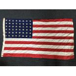 Two USA 48 star flags. IMPORTANT: Online viewing and bidding only. No in person collections, an