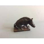 Bronze sculpture of a warthog, height 5cm. IMPORTANT: Online viewing and bidding only. No in