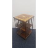 A mahogany reproduction revolving bookcase. IMPORTANT: Online viewing and bidding only. Collection
