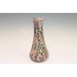 A Ruskin dated 1933 vase mottled green with flashes of red and orange, height 23cm. IMPORTANT: