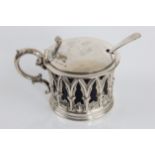 A Victorian silver mustard pot