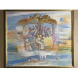 ESTHER SERPIONOVA. Framed, signed verso, dated 1990 and titled ‘Pearl next to the Beach’ (