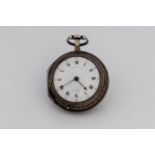 A Higgs & Evans London Verge pair cased, believed to be silver pocket watch with pierced