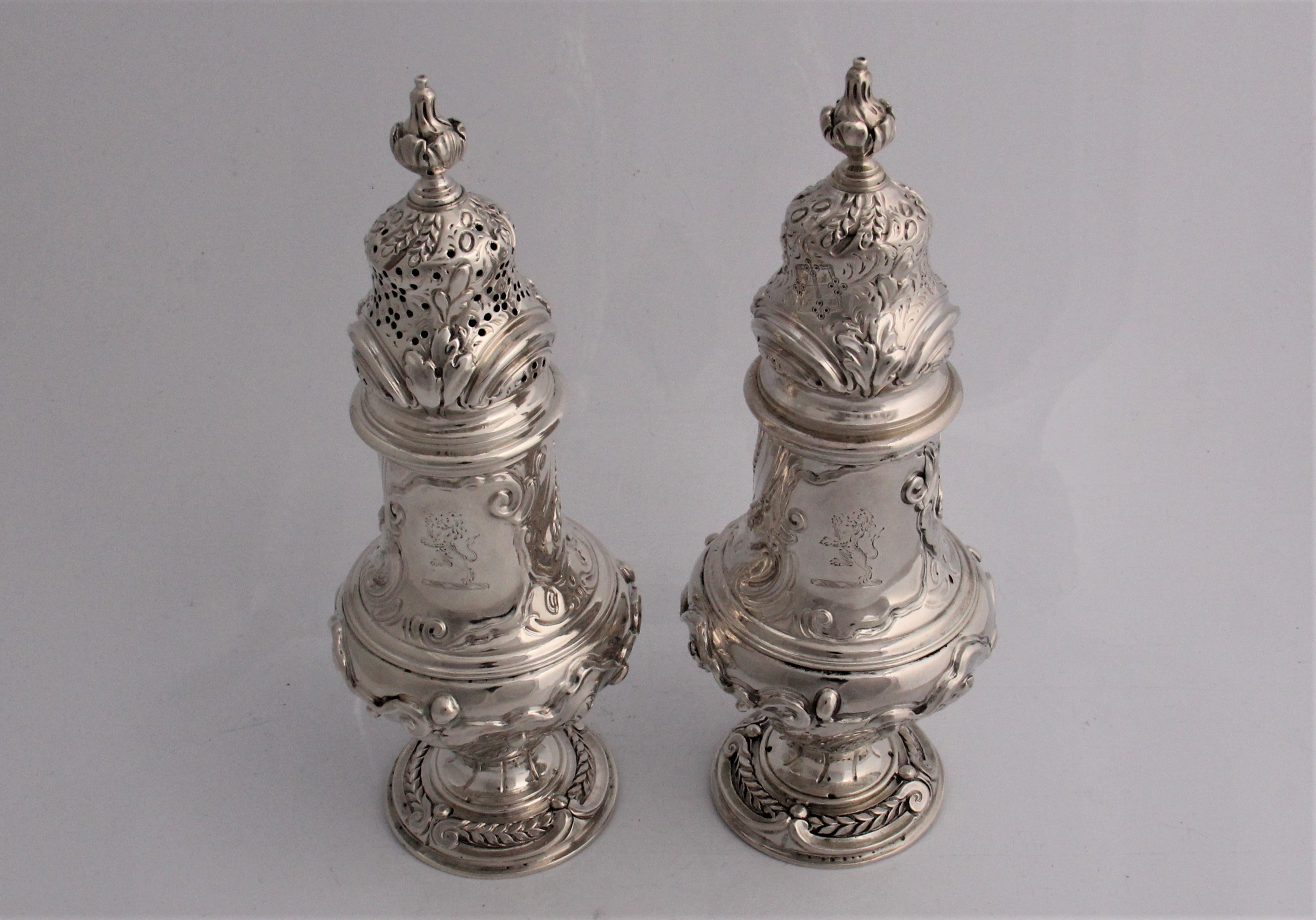 A George III silver sugar caster with a matching spice pot marks for London 1761 - Image 2 of 10