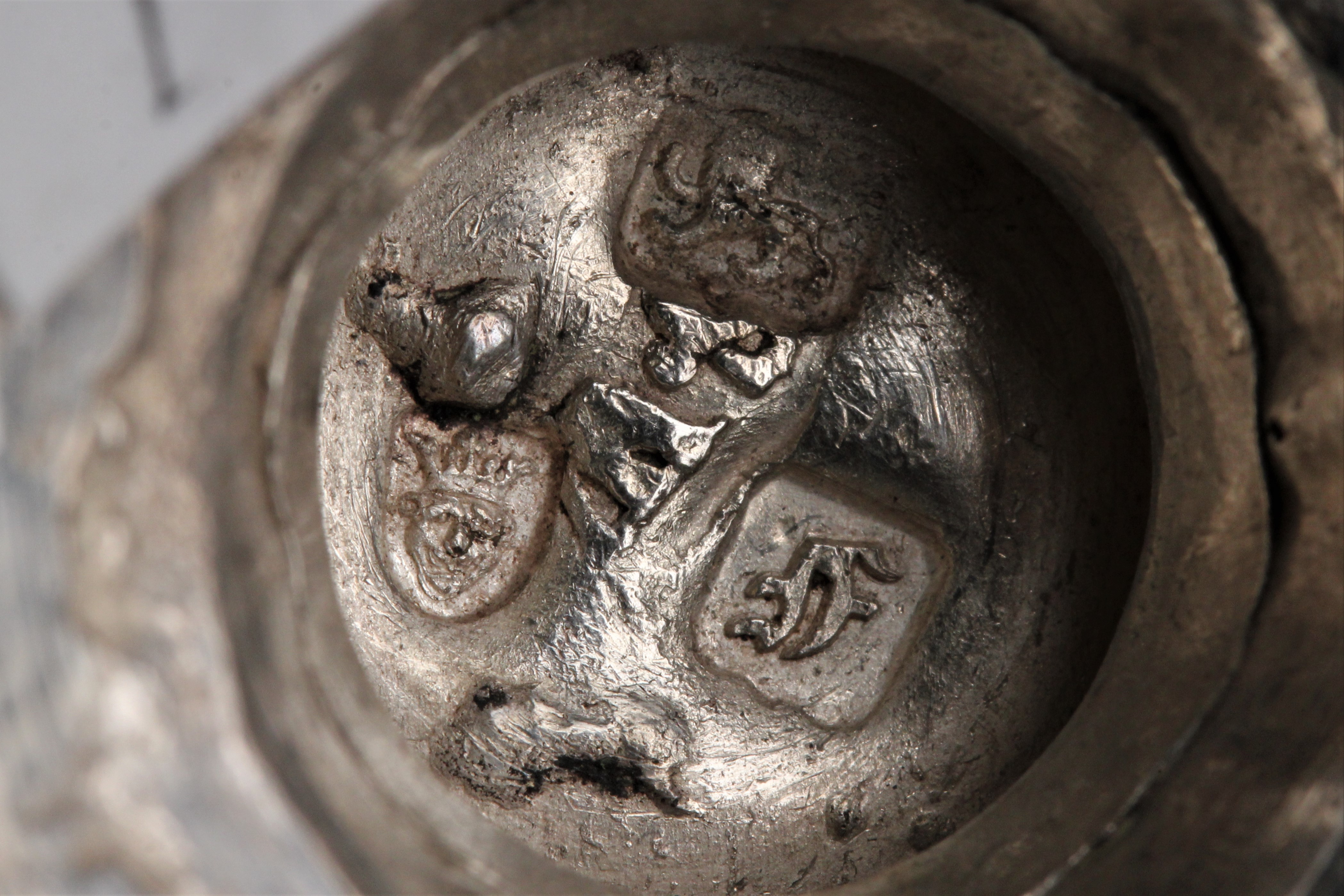 A George III silver sugar caster with a matching spice pot marks for London 1761 - Image 9 of 10