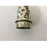 A George III silver pepper pot or small sugar caster with marks for London 1760