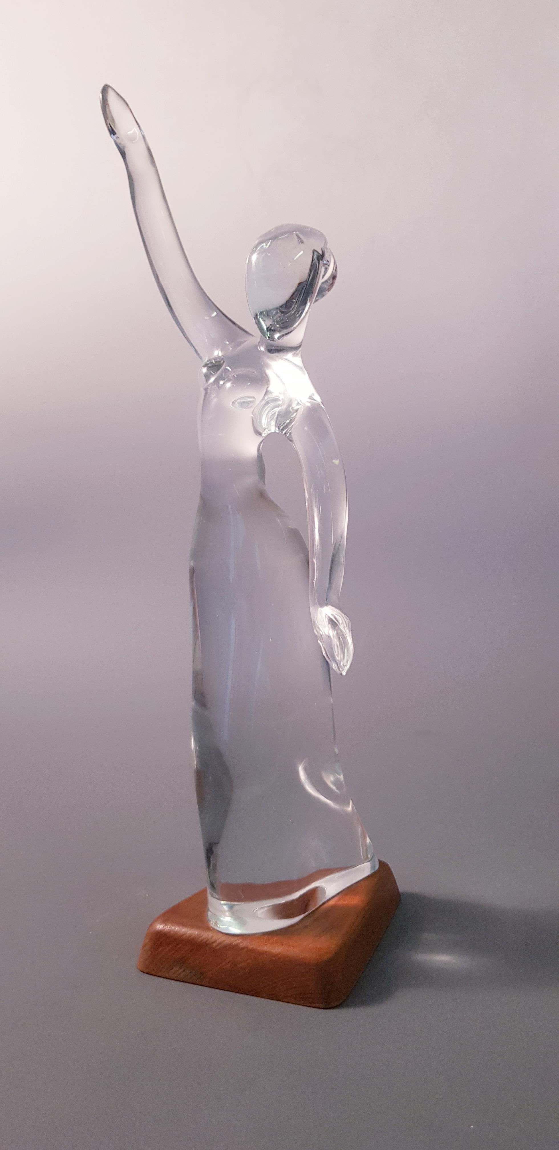MILOSLAV KLINGER. Unsigned glass sculpture