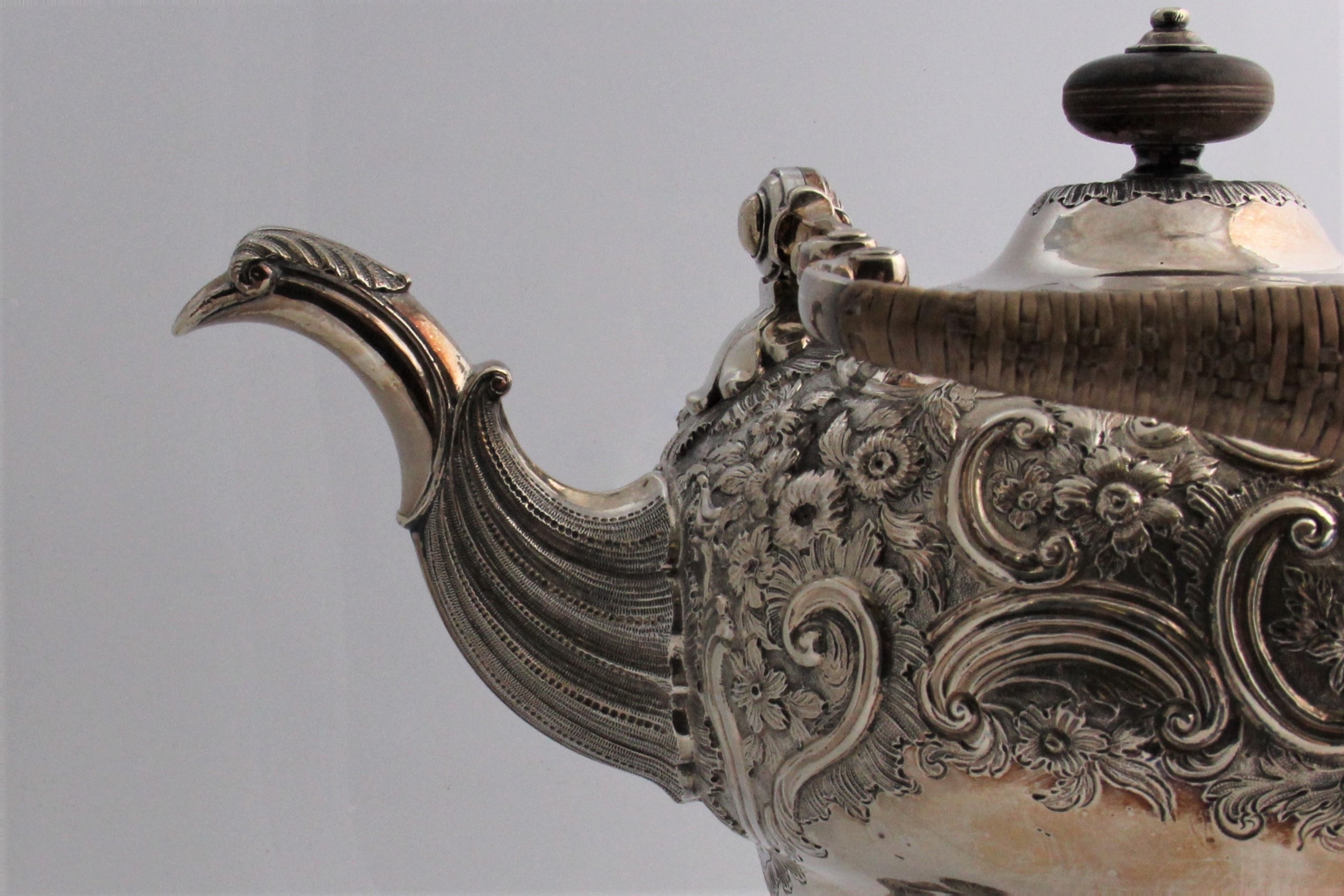 A George II silver kettle - Image 6 of 9