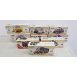 Nine Corgi model vehicles including Leyland Tiger Maypole, Foden Tanker Guinness, etc, all boxed.