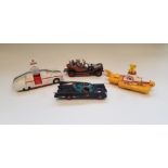 A Corgi The Beatles Yellow Submarine, Corgi Batmobile, Corgi Chitty Chitty Bang Bang, etc.